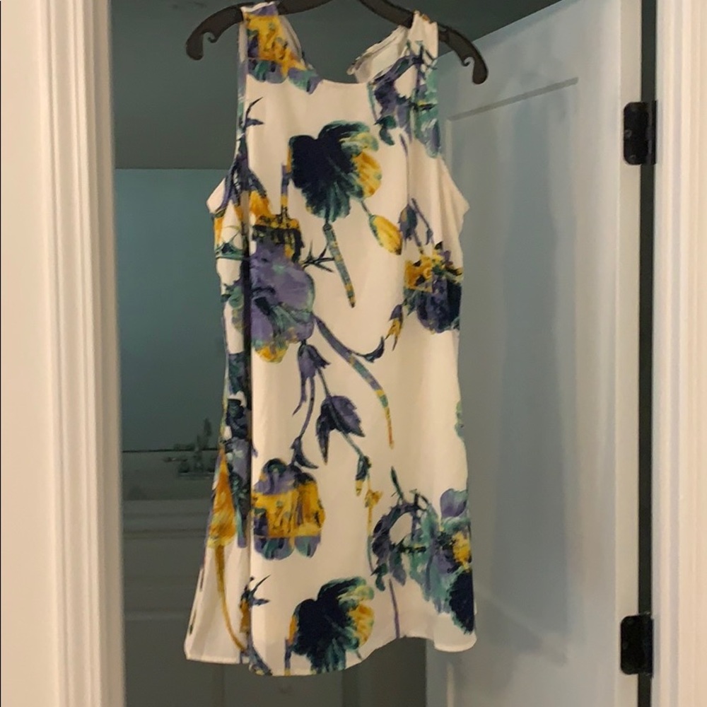 Floral printed chiffon dress